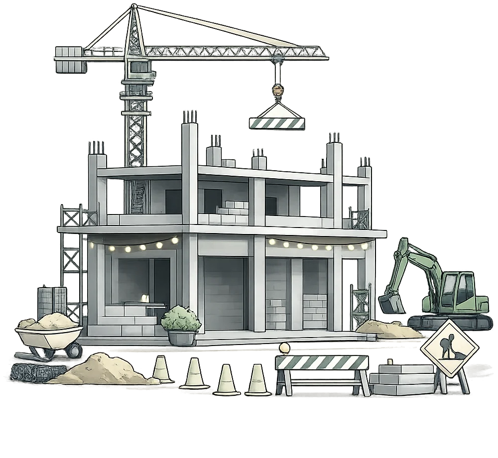 Illustration of building sheet metal industry