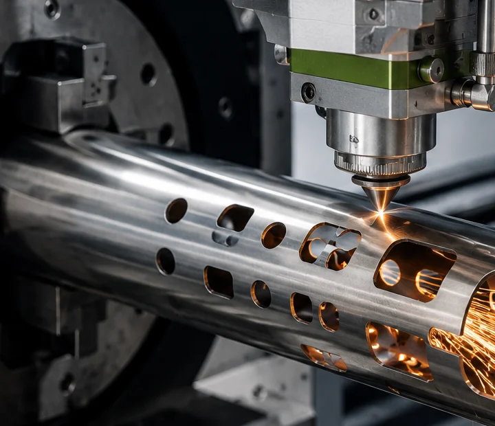 CNC laser cutting metal tube